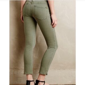 Pilcro & The Letterpress Anthropologie STET Jeans Denim Pants Green